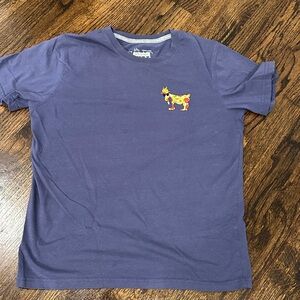 GOAT USA Navy T-Shirt with Pizza Goat on front and back